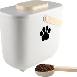 Pet Food Storage Container 10lb/20cup | Airtight Dog Cat Dry Food Bin with Scoop/Handle|ideal for Pet Kibble|-BPA Free/Moisture-Proof
